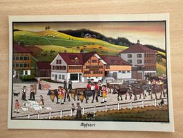 Ansichtskarte Alpabzug Appenzeller Brauchtum Kuhländler V...