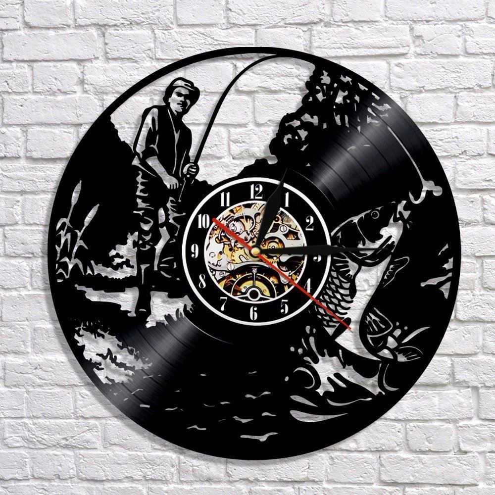 Orologi da terra & Orologi da parete: Fischer Schallplatten UHR  / NEU – Nuovo e nell'imballaggio originale da Arth venduto da 100i 1