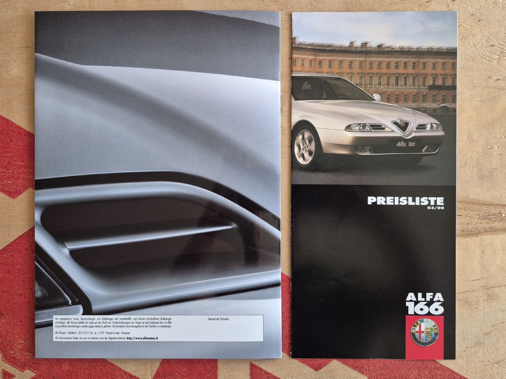 Alfa Romeo Dokumente: Prospekt Alfa Romeo 166 Jg.99 – Neu (gemäss Beschreibung) aus Oberfrittenbach von Alfetta_gtv 8