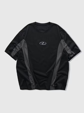 T-shirt noir tendance pour le printemps/été homme 