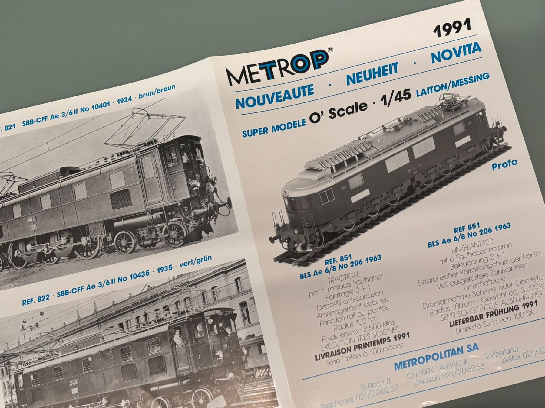 Roxy Modellini di ferrovie: 1991 METROP Scale O  +  1991 ROXY – Usato da Sion venduto da lol_98vj 3