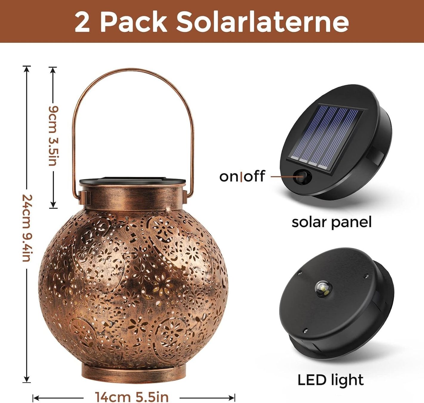 Lampes: 2 Stück Solarlampen – Neuf avec emballage d'origine à Nuglar par SaleRitter 9