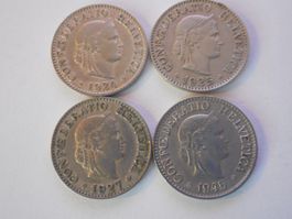 4 x 10 Rp. 1924/25/27/45