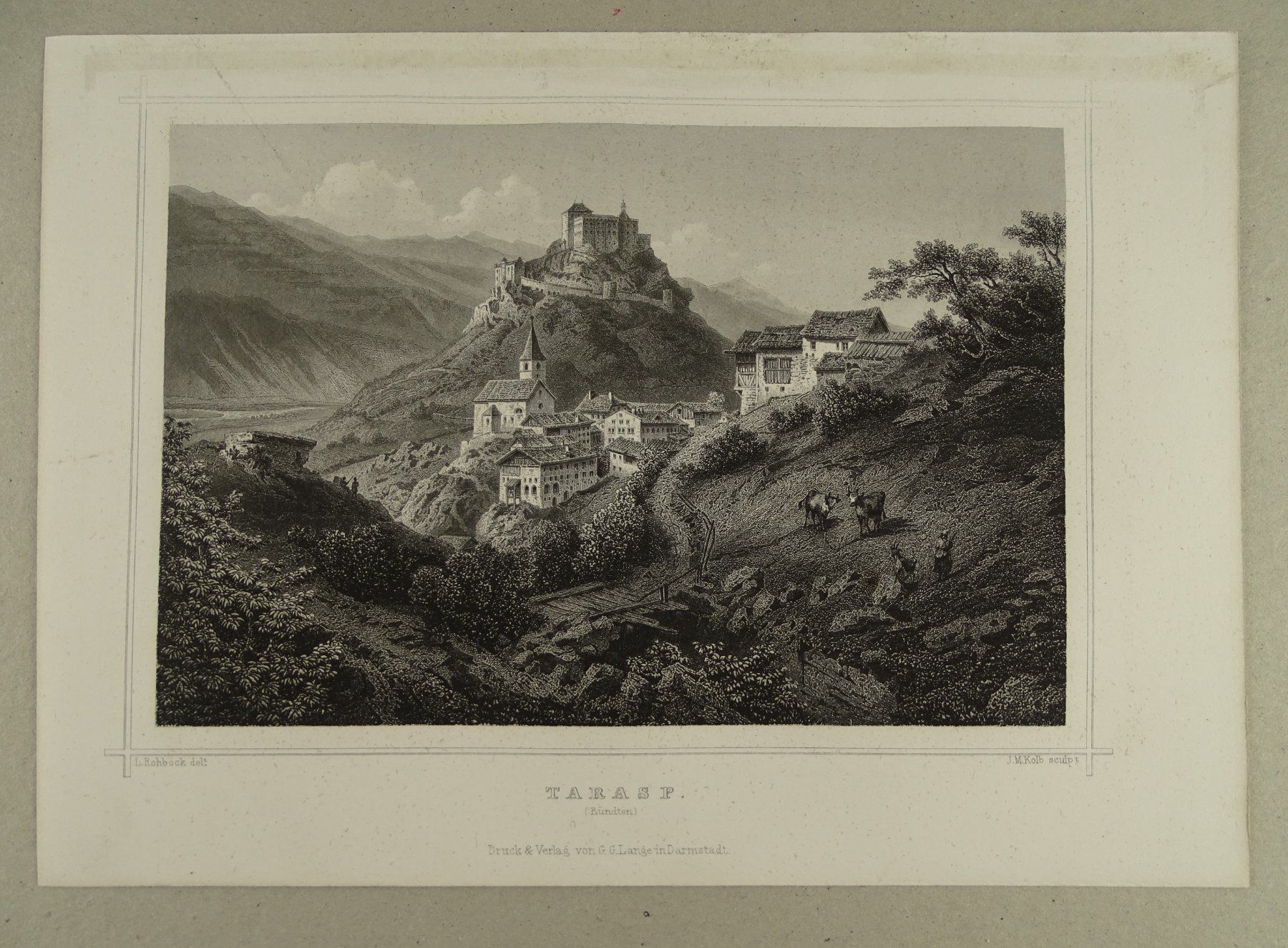 Stiche: TARASP, STAHLSTICH NACH ROHBOCK 1870 – Gebraucht aus Grüningen von Kartensammler 1