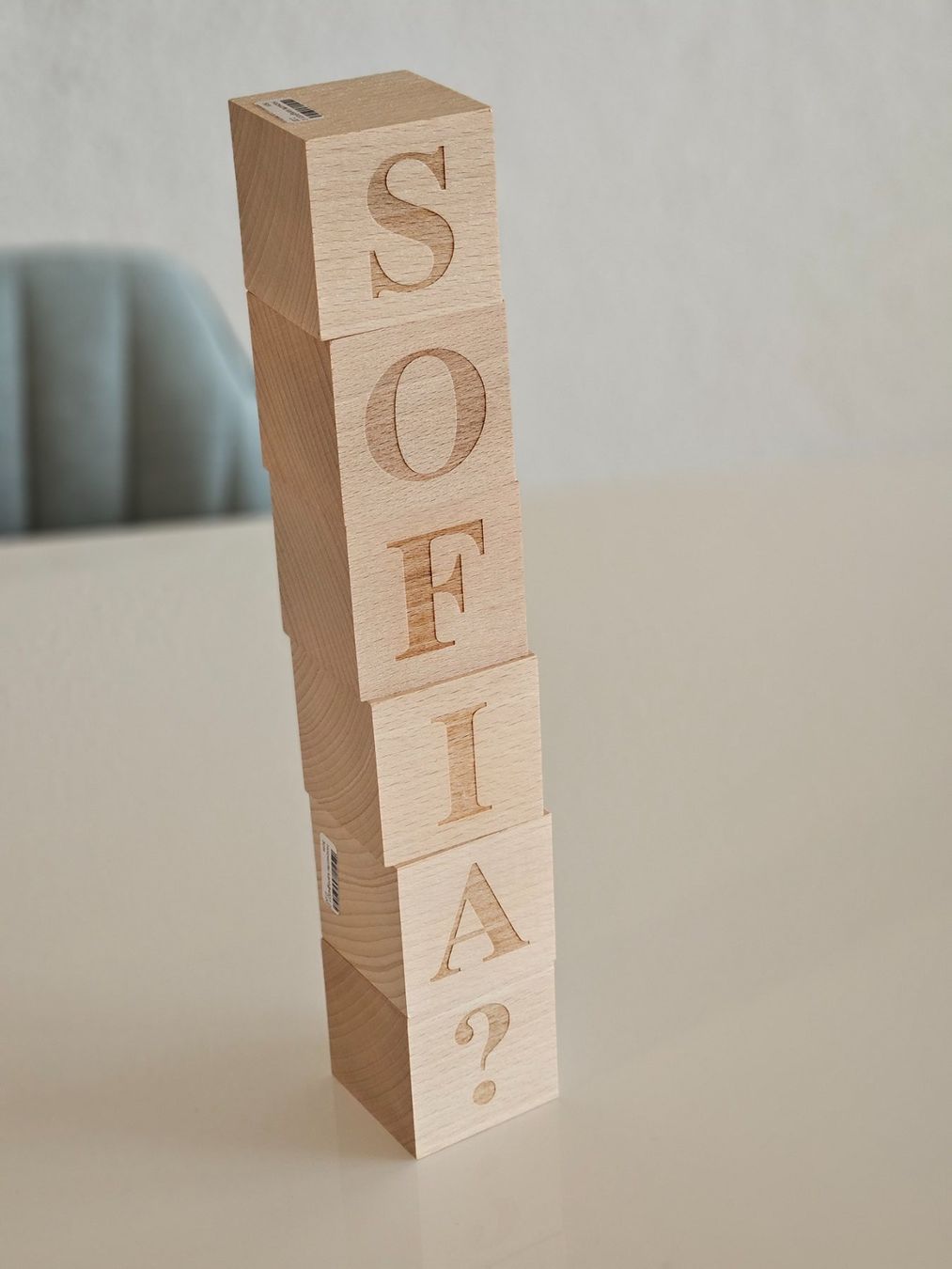Spielzeuge: Deko "Sofia" - Holzklötze – Neu (gemäss Beschreibung) aus Luzern von J.Co