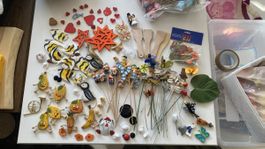 Bastelsachen, Holz, Herbstdeko, Deko-Material Metal bunt