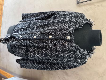 Veste Zebra noir blanc tweed taille M Laura