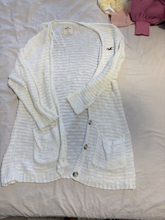 Damen Cardigan Hollister weiss Grösse S guter Zustand