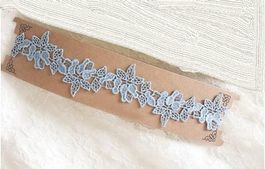 NEUES Strumpfband blau mit Spitze für Gr. XS, S & M - 221308