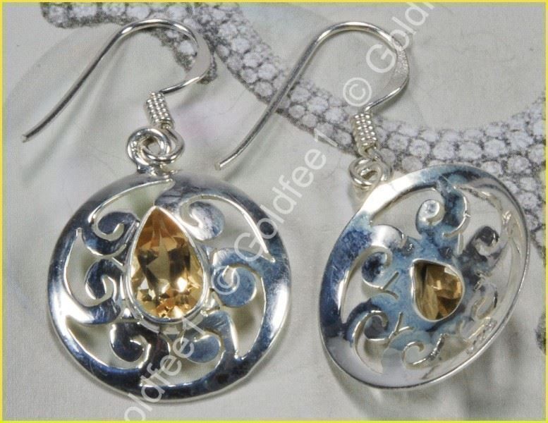 Orecchini pendenti & Orecchini a lobo: CITRINE , Citrin Ohrhänger 925 Silber – Nuovo (secondo la descrizione) da Oberglatt ZH venduto da Goldfee1 2