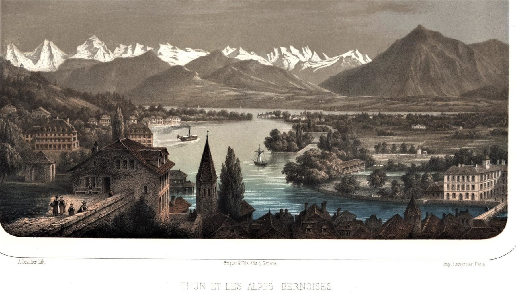 Stiche: Thun Tonlithographie – Gebraucht aus Rafz von Helvet32 1
