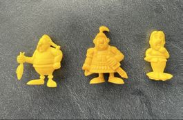Sammelfiguren gelb, 3 Stk. Kaugummifiguren Asterix 