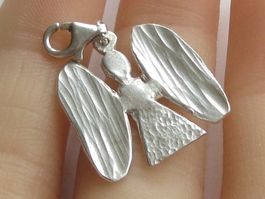 Designer Unikat Engel Anhänger Silber 999 / 925
