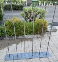6 Kerzenständer, 18x18x119cm, Metall, massiv, zeitlos
