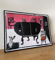 La Soirée Tisch Wein Vintage Design Moderne Kunst Bild Blume