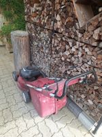 Benzin Rasenmäher rot gebraucht mit Fangkorb