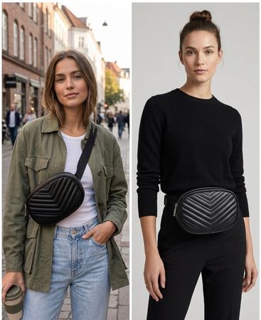 Schwarze Gürteltasche