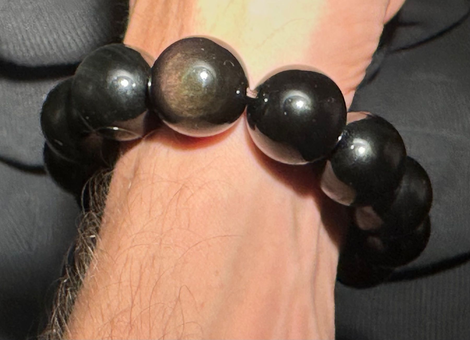 Minerali & Pietre curative: 17.5mm Perlen Regenbogen Obsidian Armband mit super Flash – Nuovo e nell'imballaggio originale da Männedorf venduto da EarthCraft 8