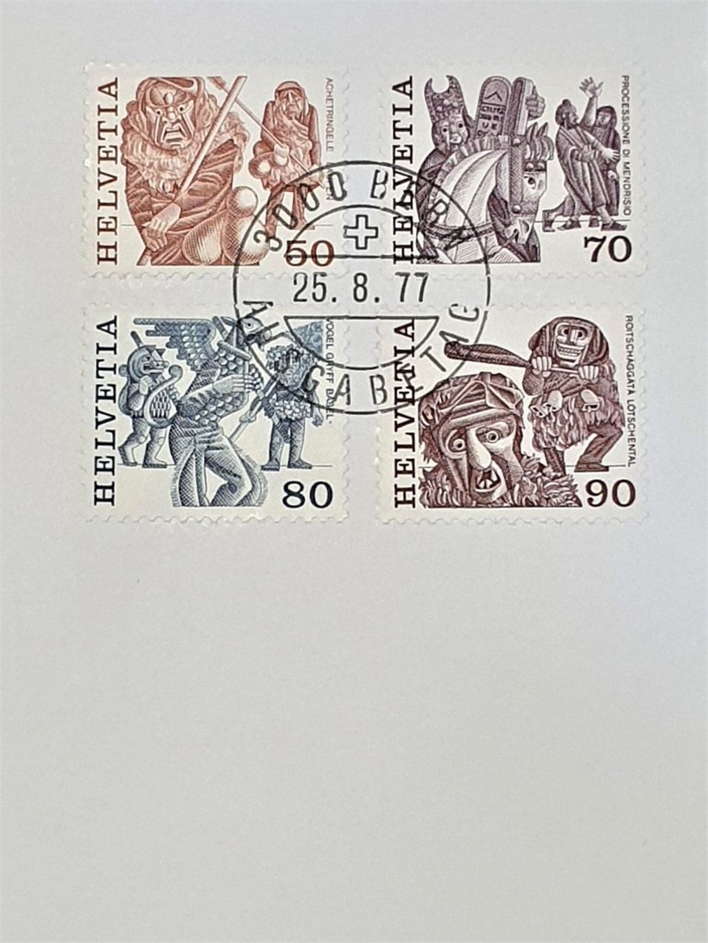 Tutti i francobolli: (149) 2ET-Kuvert von25.8.77 Volksbräuche – Usato da Schwarzhäusern venduto da Inot3 7