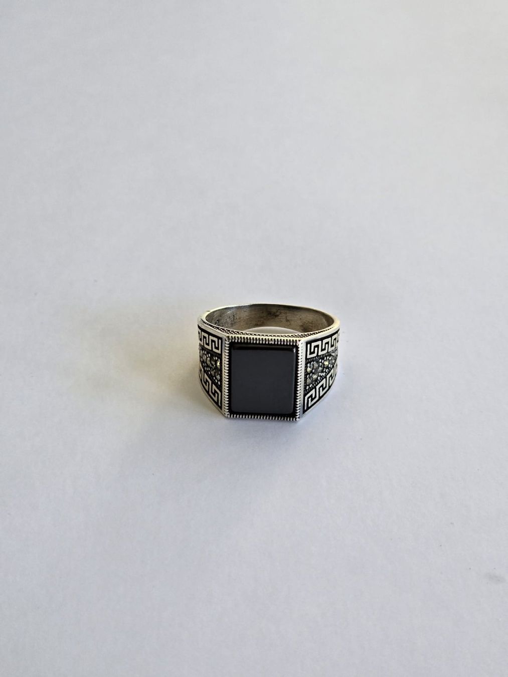 Onyx Anelli: Bague en argent, Onyx, taille 63 – Nuovo e nell'imballaggio originale da Neuchâtel venduto da NIDAVELIR