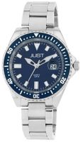 🇨🇭 Herrenuhr ®Just Edelstahl Blau Silber 43mm 10 BAR NEU