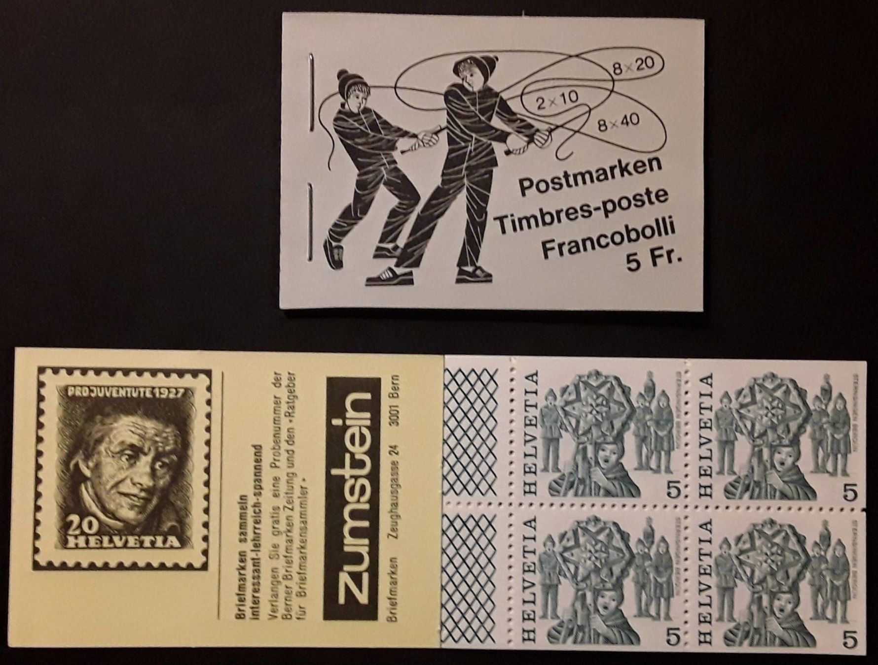 Alle Briefmarken: 1982-1984: Markenheftchen ** 72d + 78a – Gebraucht aus Walperswil von Tcheidi