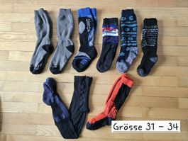 8 paar Skisocken grösse 31-34