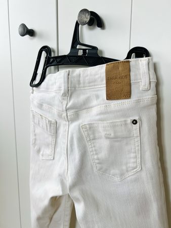 Zara 110, jeans, skinny, weiss