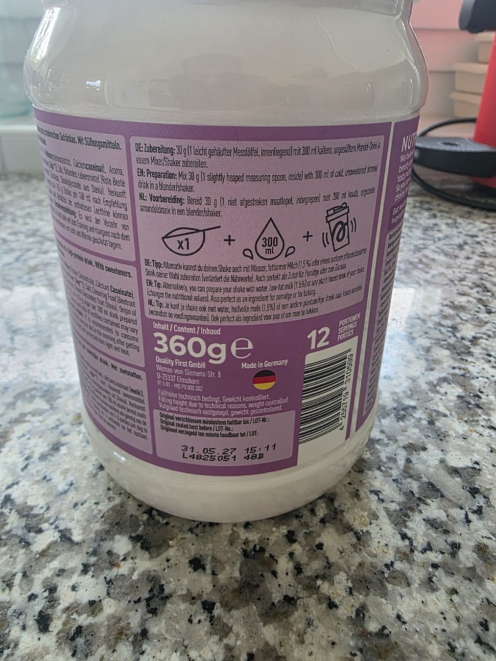 More Nutrition Cibi & Specialità: Mor Protein Milkshake Style Erdbeer 360g – Nuovo (secondo la descrizione) da Flims Dorf venduto da bru_l9bk 1