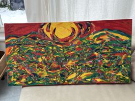 Beautiful colorful oilpainting in excellent condition