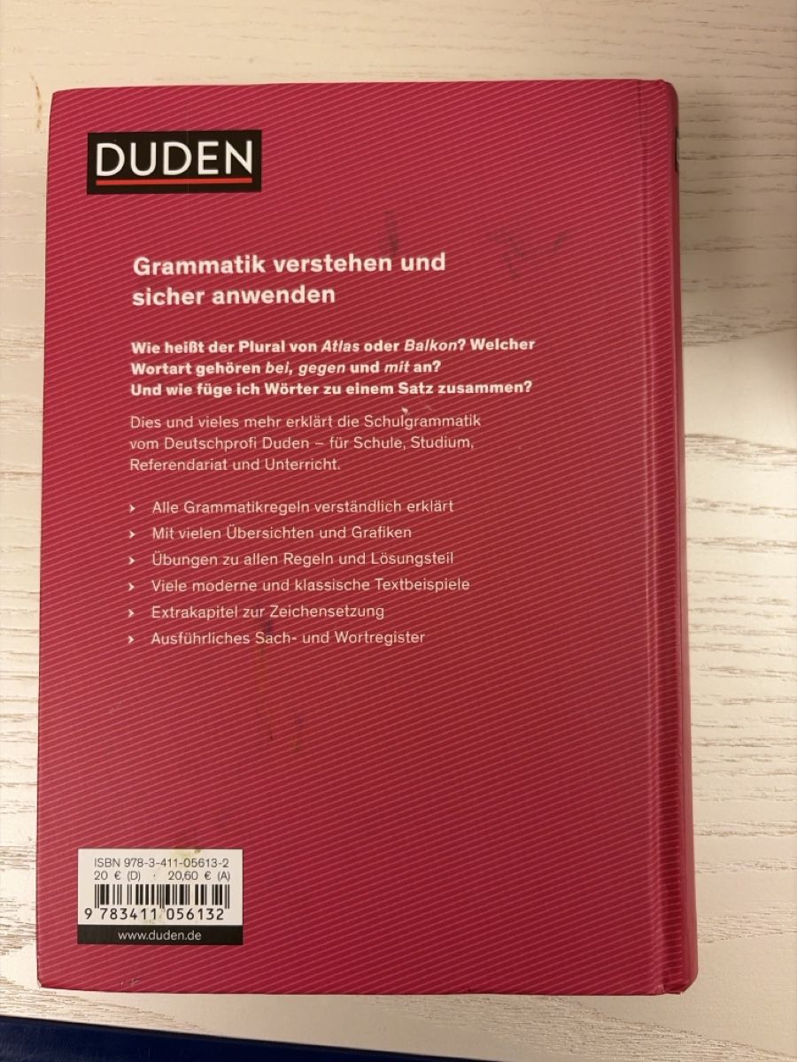 Bücher: Duden Schulgrammatik, 9. Auflage, mit Lernmaterial-Download – Neu (gemäss Beschreibung) aus Eschenbach SG von asaram 1