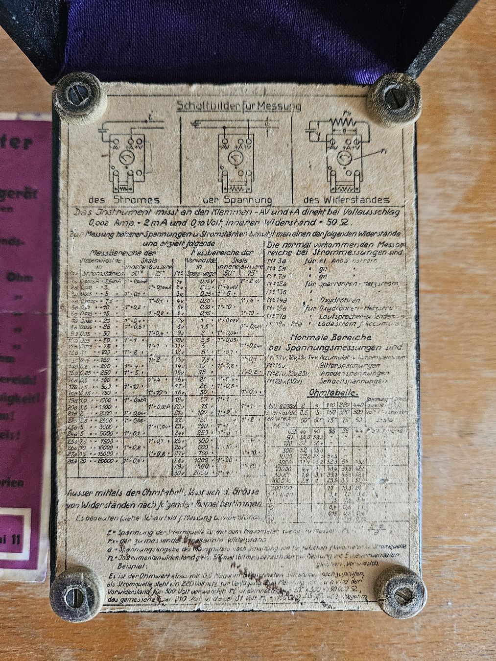 Messen: analoges Ohmmeter – Gebraucht aus Sursee von ren_9mcp 1