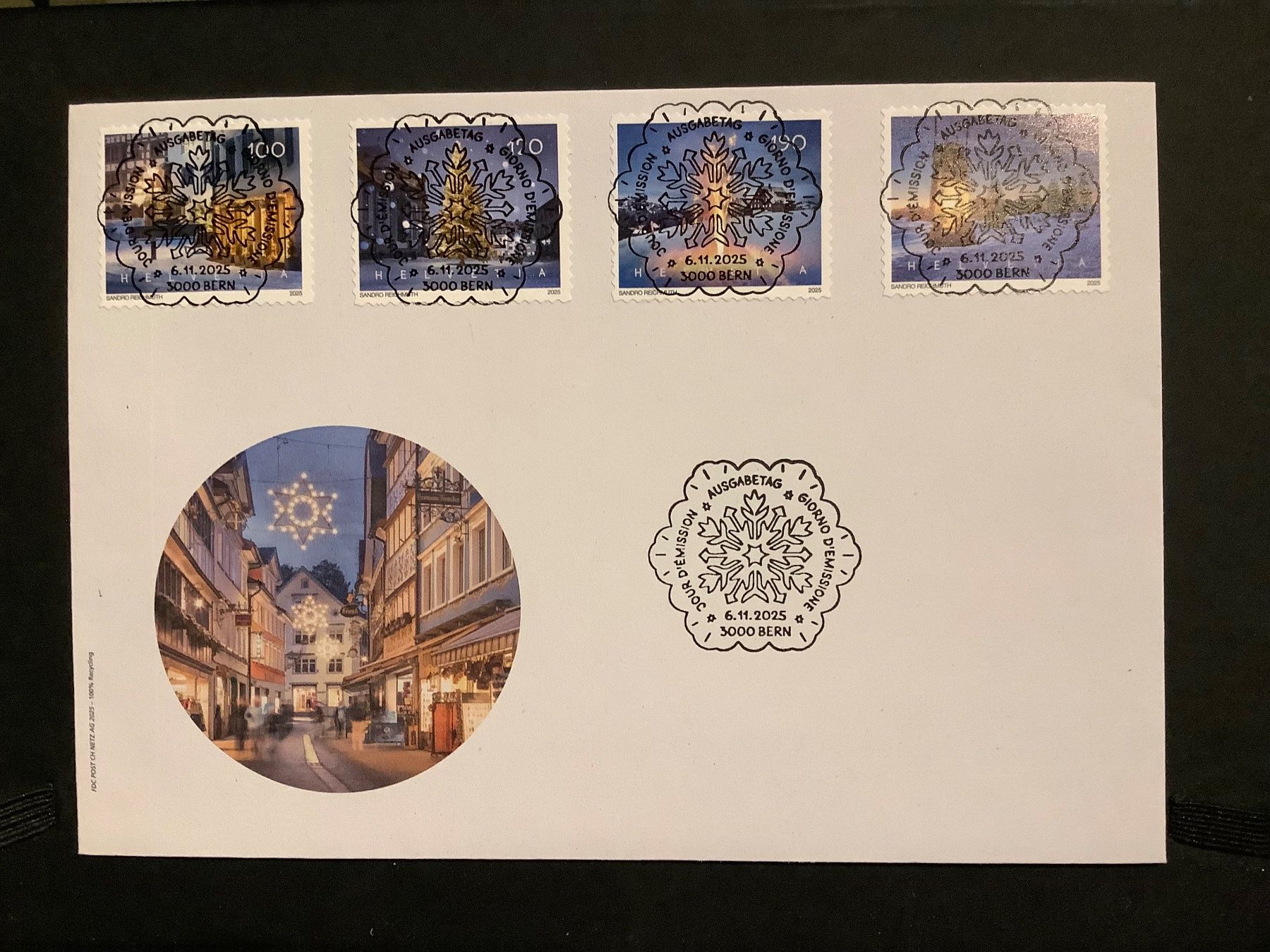 Tutti i francobolli: FDC WEIHNACHTEN 2025 - mit BOGENZAEHNUNG !!! – Usato da Lufingen venduto da Rac0