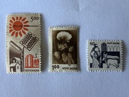 3 Indische Briefmarken
