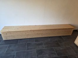 Holzbank Fichtenholz massiv unbehandelt neuwertig