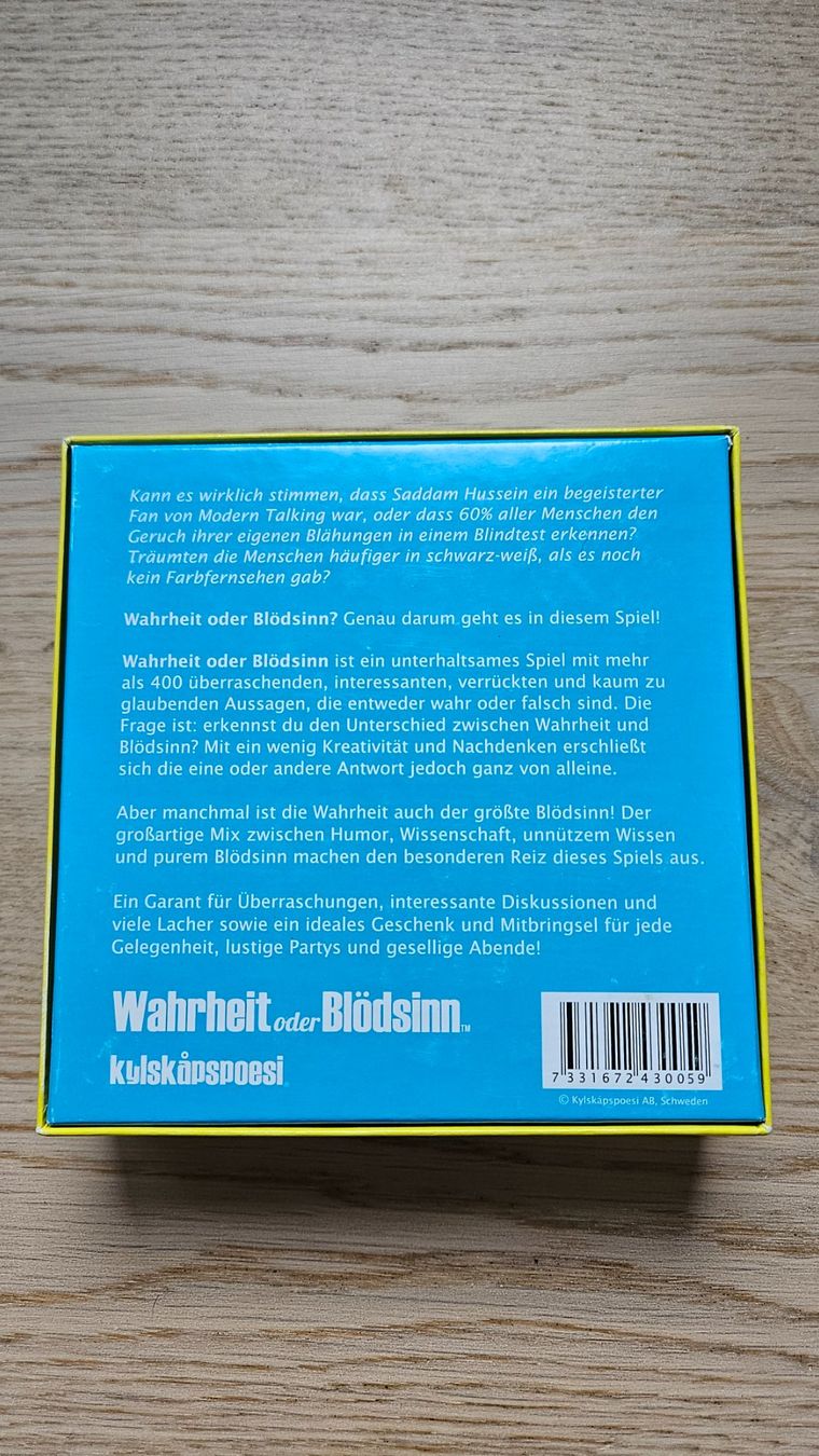Giochi: Wahrheit oder Blödsinn - Kartenspiel – Nuovo (secondo la descrizione) da Pfäffikon ZH venduto da Calemor 1