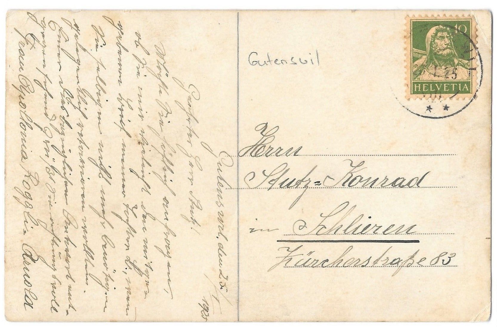 Cartoline postali: Gutenswil Privataufnahme – Usato da Olten venduto da clotaldi 1
