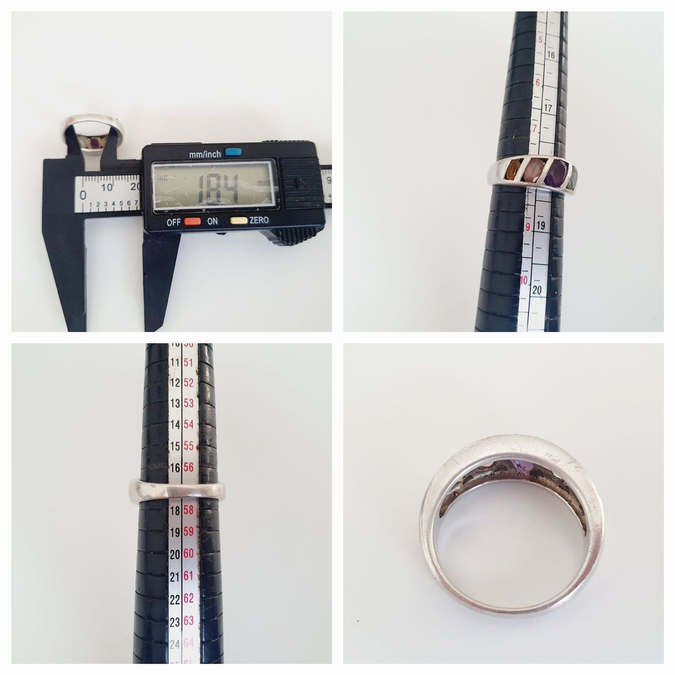 Anelli: Silberring 925 mit bunten Steinen, Grösse 18.4mm – Usato da Kreuzlingen venduto da Wunderkiste123 9