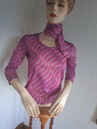 MNG 90s Vintage Top Longsleeve + Foulard S Oberteil 36 y2k