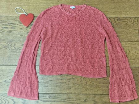 Damen Pullover Nulu Leinen koralle Grösse XS neuwertig