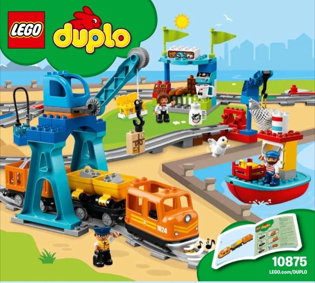 Lego Giocattoli: LEGO Duplo Güterzug Eisenbahn Set 10875 – Usato da Domat/Ems venduto da Paschaff