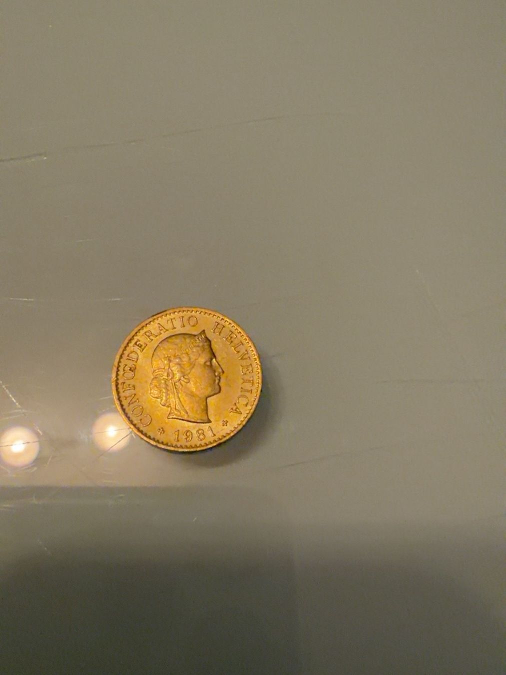 Tutti le monete: Pièce de 5 centimes Suisse 1981 état correct – Usato da Echandens venduto da Loretan1988 1
