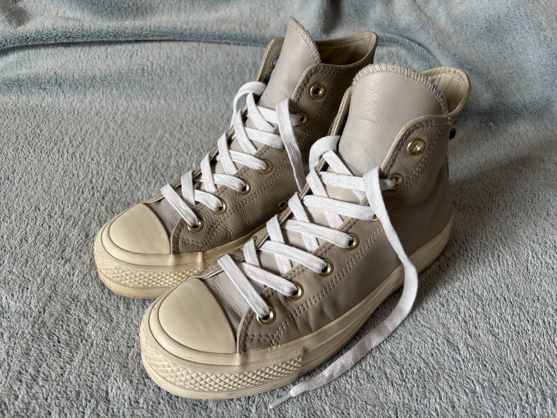 Converse Scarpe da donna: Converse Leder Platform, Plateau, grau, Gr. 39, sehr schick – Usato da Birmenstorf AG venduto da tritonius 4