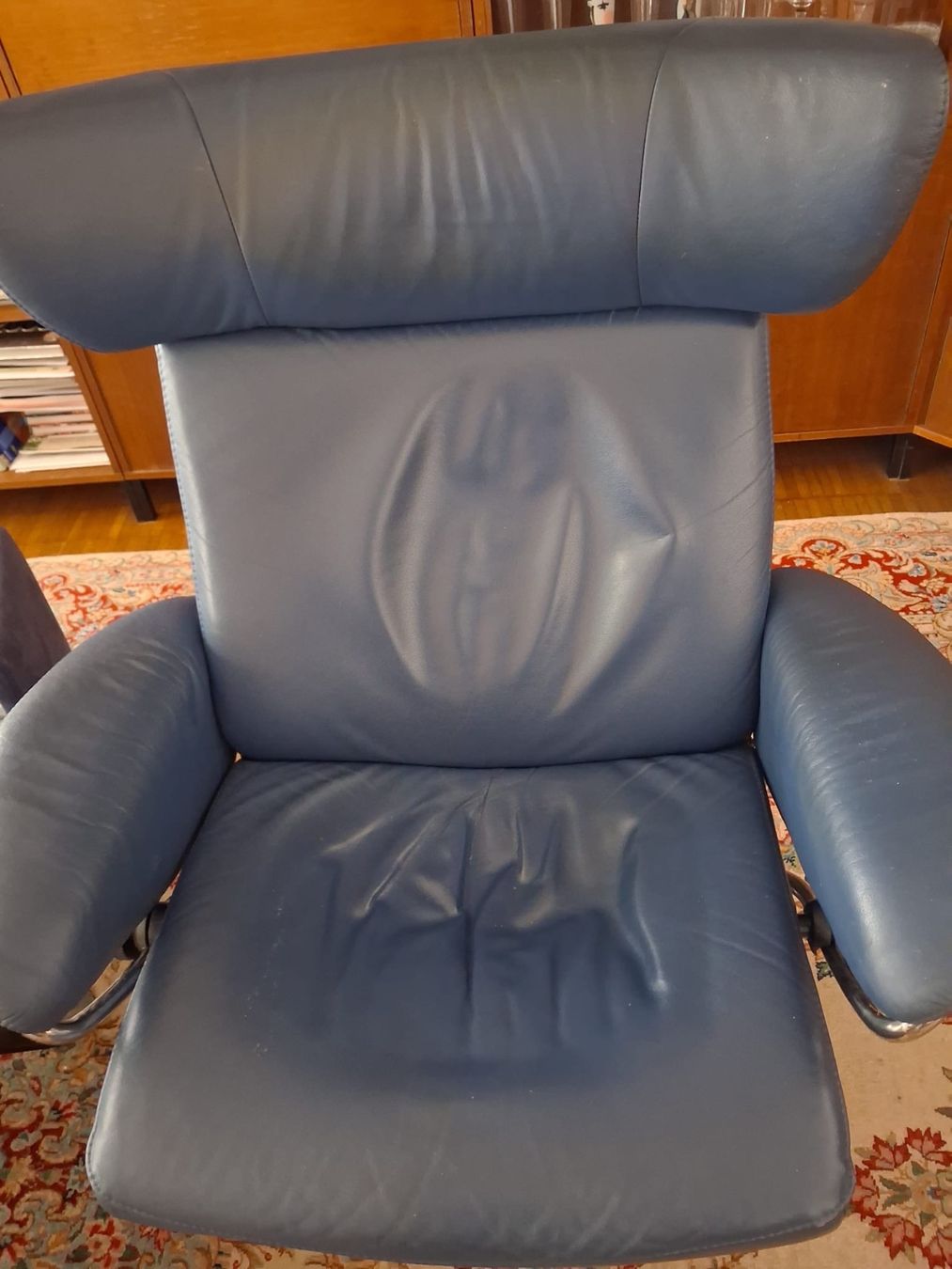 Stressless Sessel: Stressless Sessel Leder blau mit passendem Hocker – Gebraucht aus Jonschwil von bro_lx2z 3