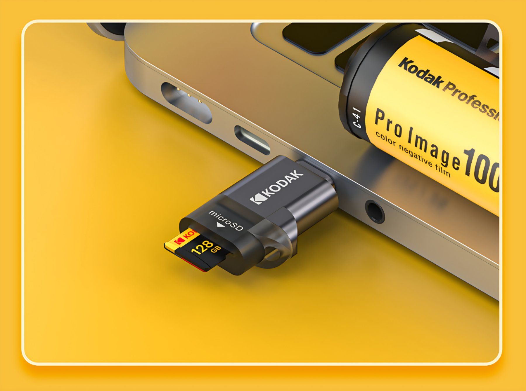 Schede di memoria: KODAK USB-C Micro SD Kartenleser (fabrikneu) MicroSD – Nuovo e nell'imballaggio originale da Uster venduto da -FPS- 3
