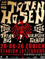 4x Sitzplätze nebeneinander Die Toten Hosen Tour 2026 Zürich