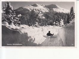 Davos Schlittelbahn ca. 1950