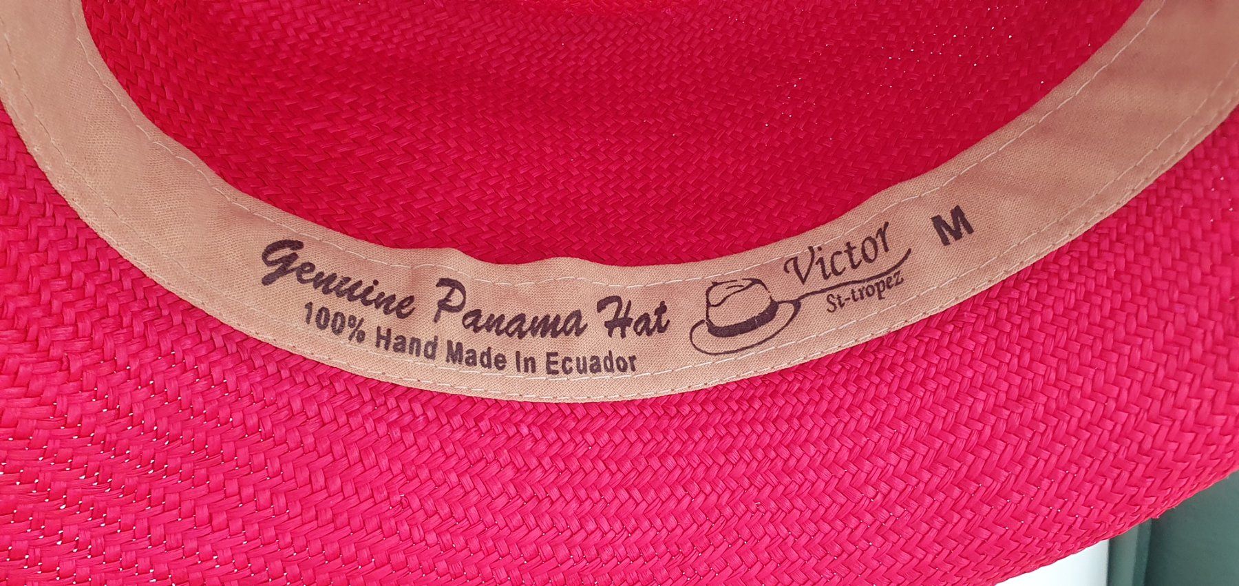 Copricapi, berretti & cappellini: Original Panama Hut rot/schwarz Gr. M – Usato da Stansstad venduto da InStyle8 2