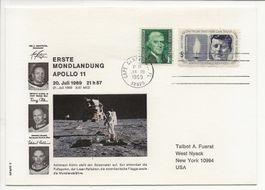 Mondlandung Brief mit Unterschriften 1969 Apollo 11 Kennedy