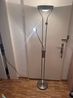 Stehlampe dimmbar Metall gebürstet guter Zustand
